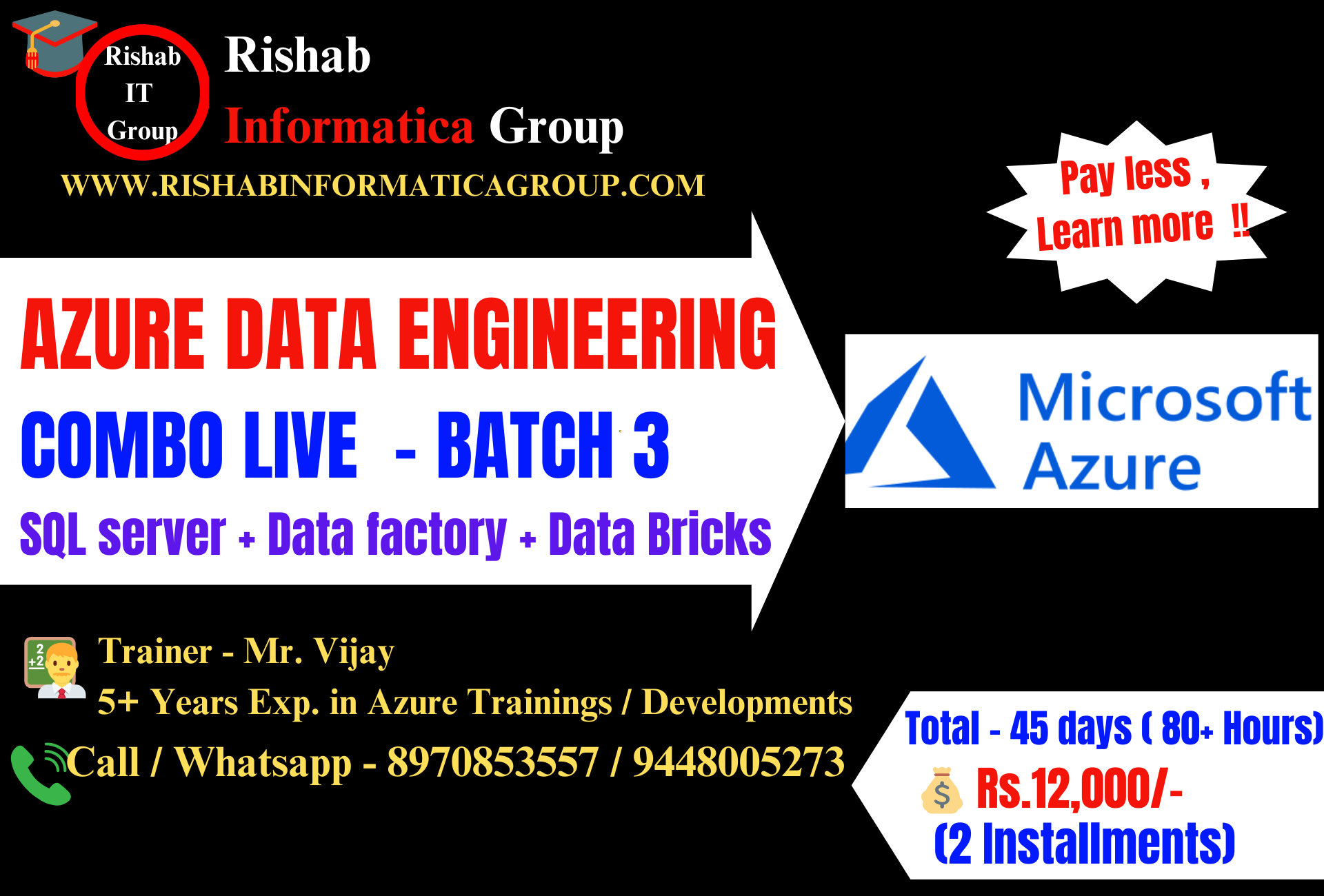 🔴 Live |Azure Data Engineering COMBO - Online Training