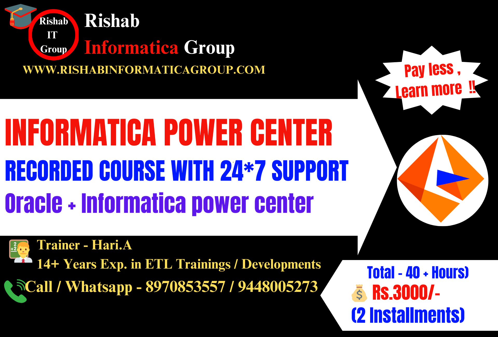 📼 Recorded | Informatica Power Center - 24×7 Tech Support